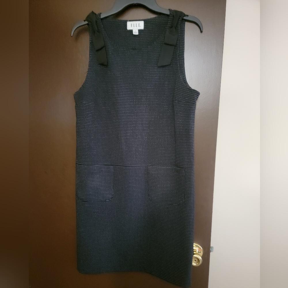 Elle dress, Navy, polka dot, size M